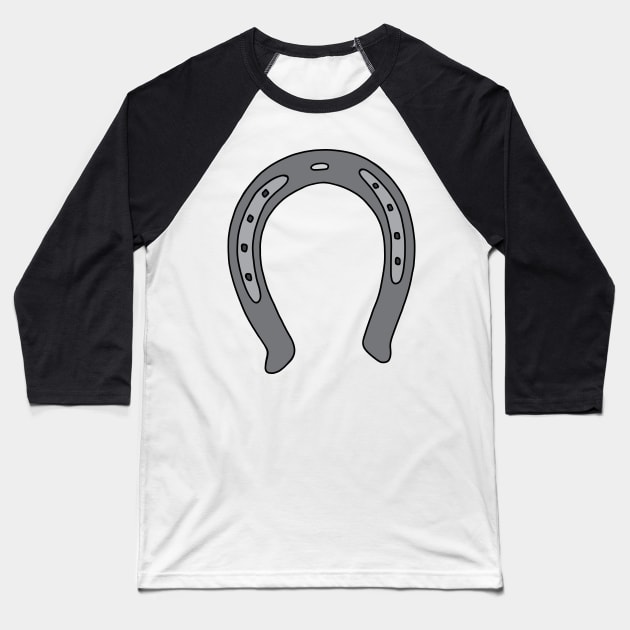 Lucky Horseshoe Baseball T-Shirt by murialbezanson